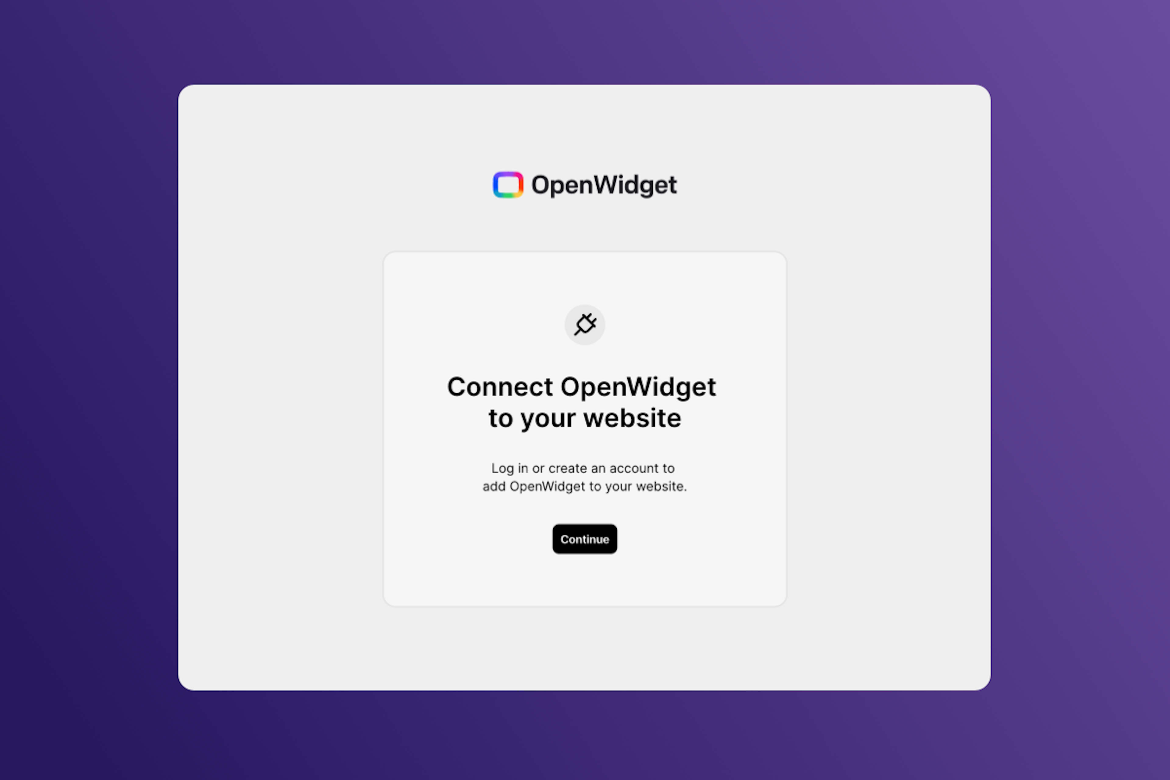 Screenshots installation step of OpenWidget
